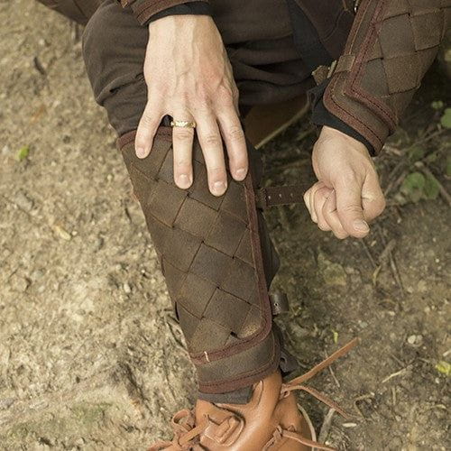Woven Leather Viking Greaves | Battle Armor-2-Viking Warrior