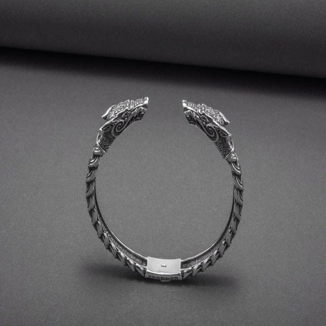 Adjustable Dragon Torc Bracelet | Handmade Renaissance Jewelry-Renaissance Wardrobe