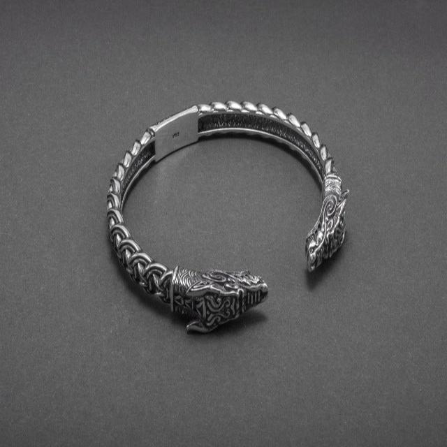 Adjustable Dragon Torc Bracelet | Handmade Renaissance Jewelry-Renaissance Wardrobe