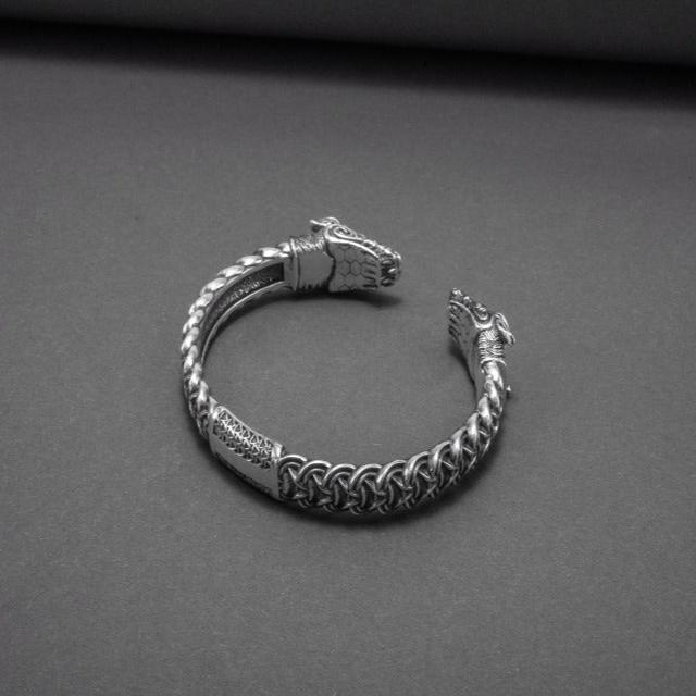 Adjustable Dragon Torc Bracelet | Handmade Renaissance Jewelry-Renaissance Wardrobe