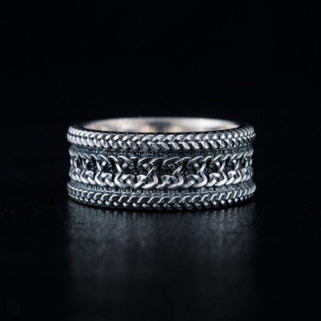 Authentic Handcrafted Ornamental Renaissance Ring | Sterling Silver-Renaissance Wardrobe