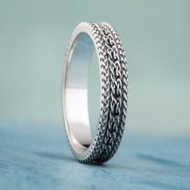 Authentic Handcrafted Ornamental Renaissance Ring | Sterling Silver-Renaissance Wardrobe