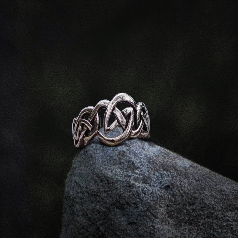 Celtic Knot Renaissance Ring | Handmade Sterling Silver Jewelry-Renaissance Wardrobe