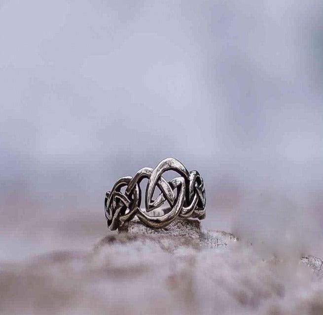 Celtic Knot Renaissance Ring | Handmade Sterling Silver Jewelry-Renaissance Wardrobe
