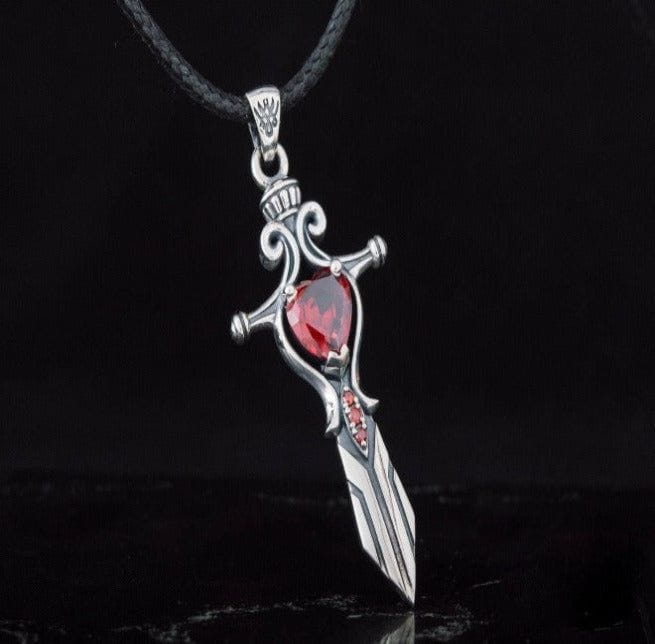 Handcrafted Renaissance Sword Pendant | Sterling Silver-Renaissance Wardrobe