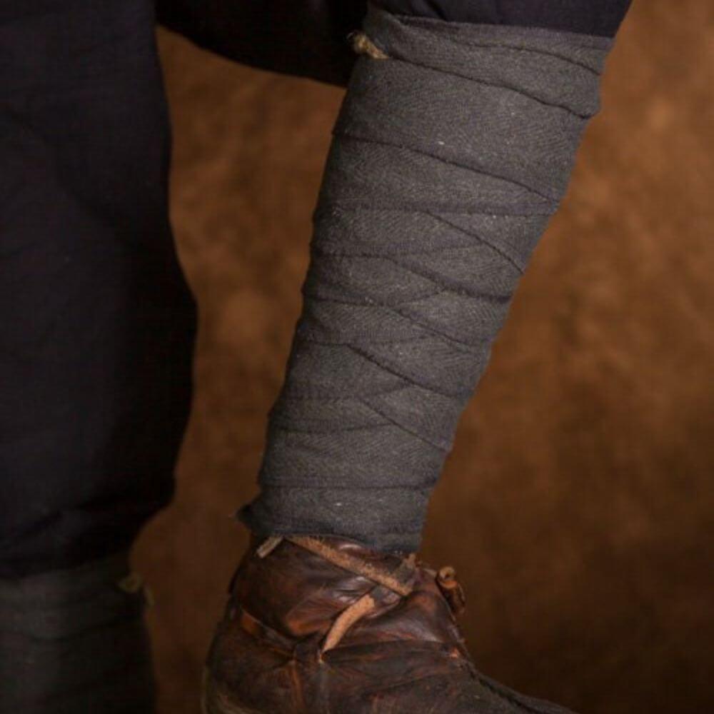 Leg Wraps - Protective Period Calf Wraps (Pair) in Black,Grey,Brown or Green-3-Viking Warrior
