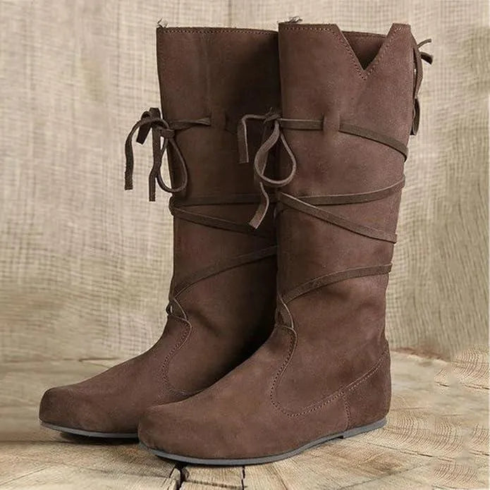 PU Leather Renaissance Boots | Unisex | Flexible Fit-Renaissance Wardrobe