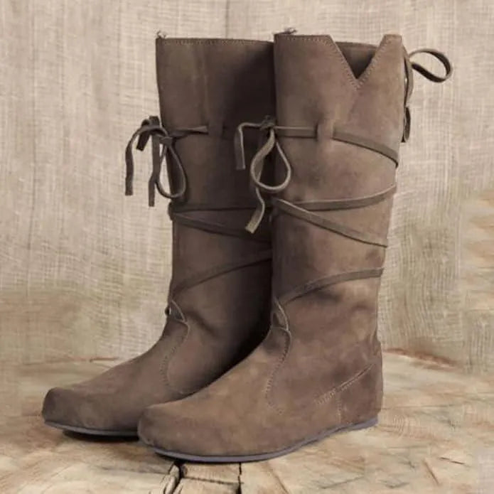 PU Leather Renaissance Boots | Unisex | Flexible Fit-Renaissance Wardrobe
