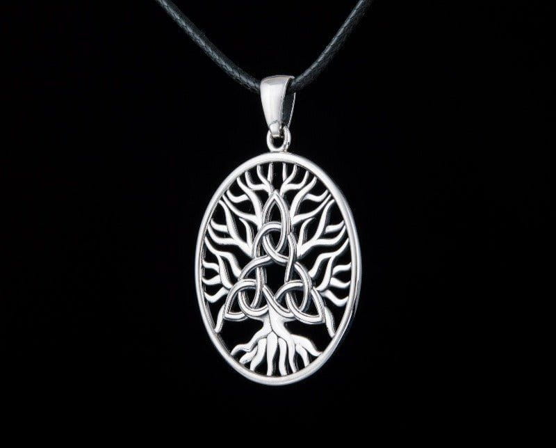 Renaissance-Inspired Tree of Life Pendant with Knotwork | Sterling Silver-Renaissance Wardrobe