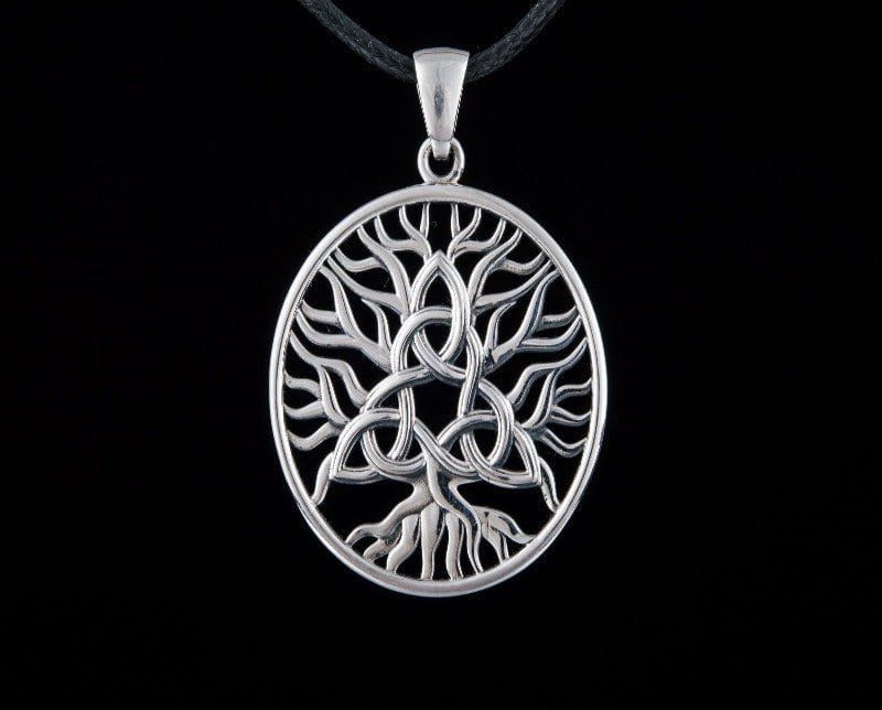 Renaissance-Inspired Tree of Life Pendant with Knotwork | Sterling Silver-Renaissance Wardrobe