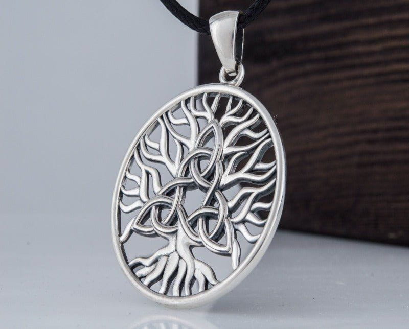 Renaissance-Inspired Tree of Life Pendant with Knotwork | Sterling Silver-Renaissance Wardrobe