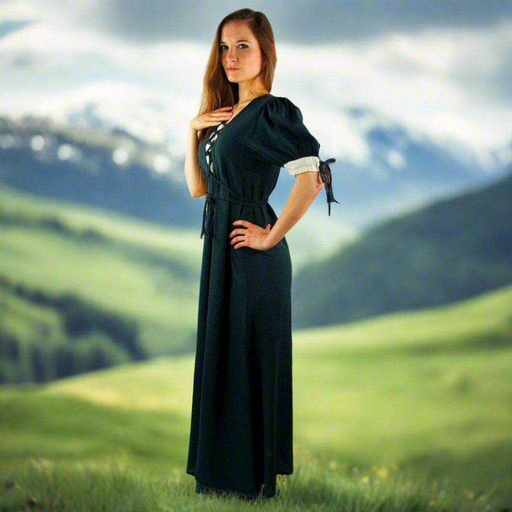Renaissance Summer Dress | Laced Front and Sleeves-Renaissance Wardrobe