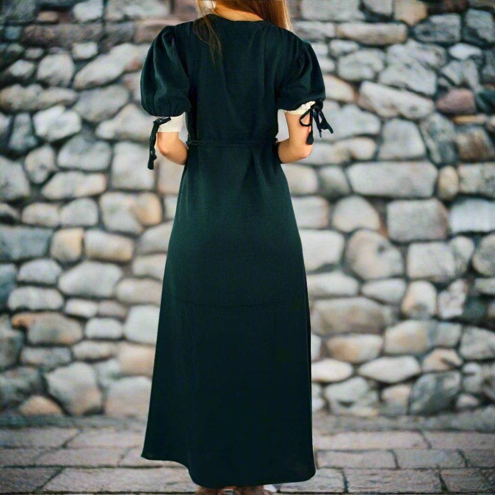 Renaissance Summer Dress | Laced Front and Sleeves-Renaissance Wardrobe
