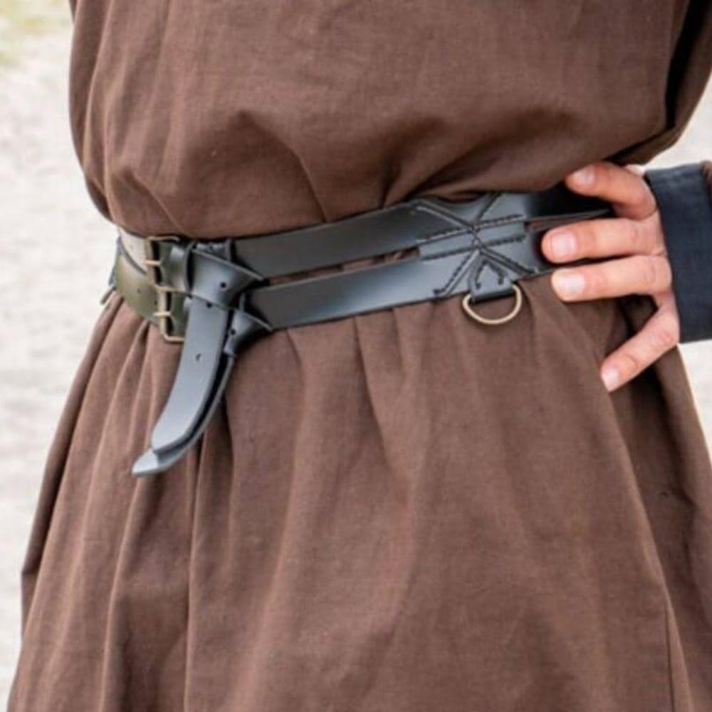 Twin Belt – Weapons Belt in Faux Leather-Renaissance Wardrobe