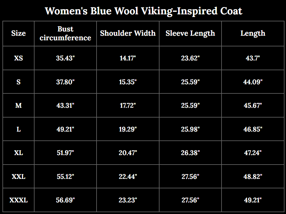 Women's Blue Wool Viking-Inspired Coat | Urnes Embroidery-10-Viking Warrior