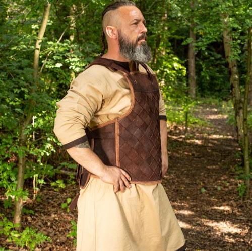Viking Armor (Black) - Norse Leather Lamellar Cuirass - Adjustable-11-Viking Warrior