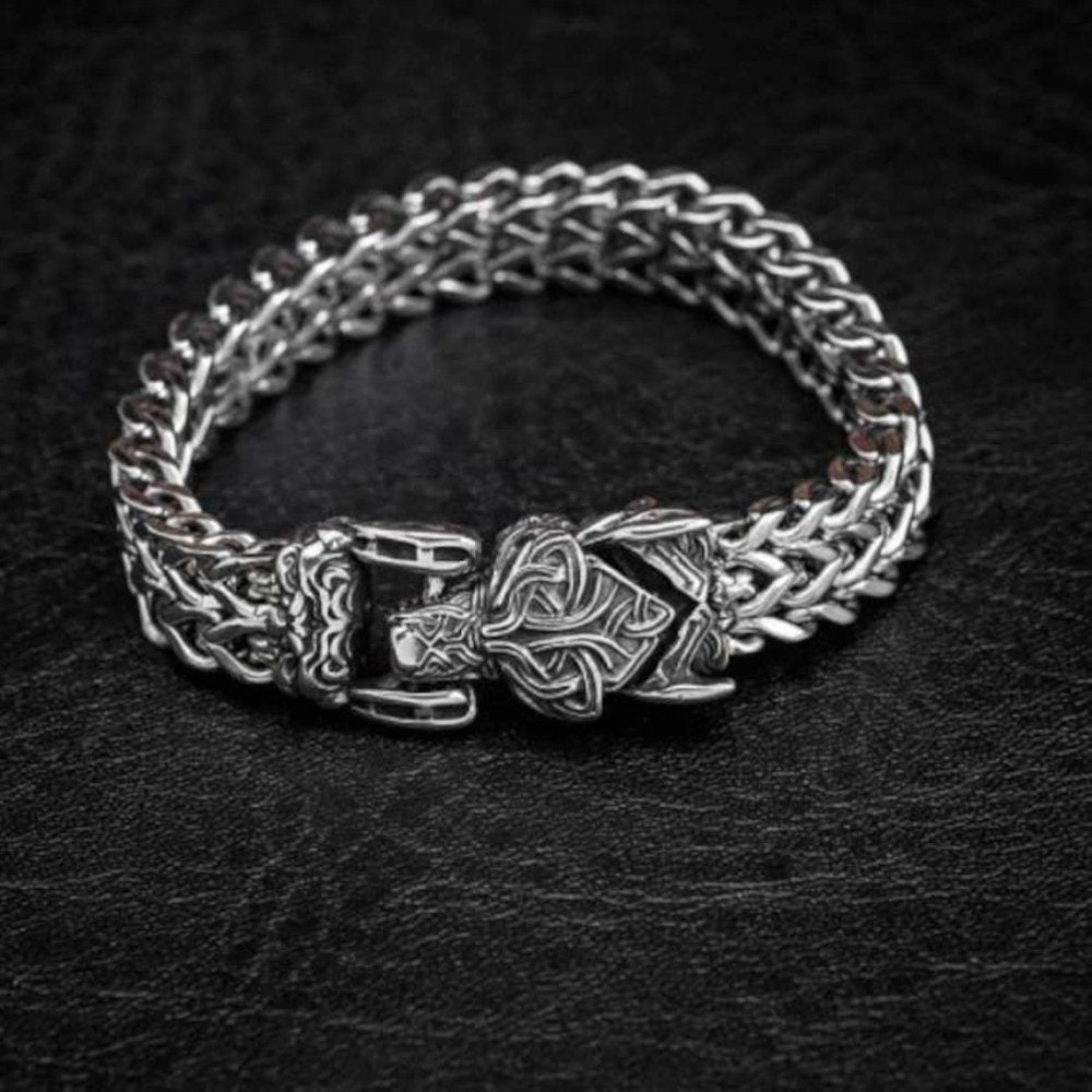 Fenrir Sun-Eater Wolf of Ragnarok Bracelet Viking Jewelry-Renaissance Wardrobe