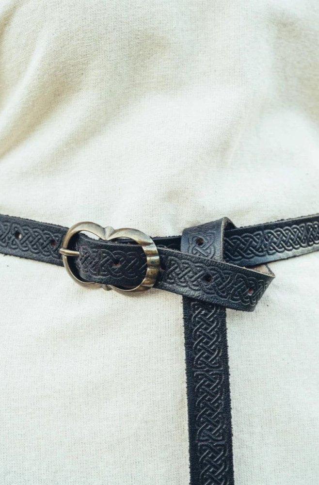 Ladies' Patterned Leather Viking Belt | Celtic Knotwork Design-2-Viking Warrior