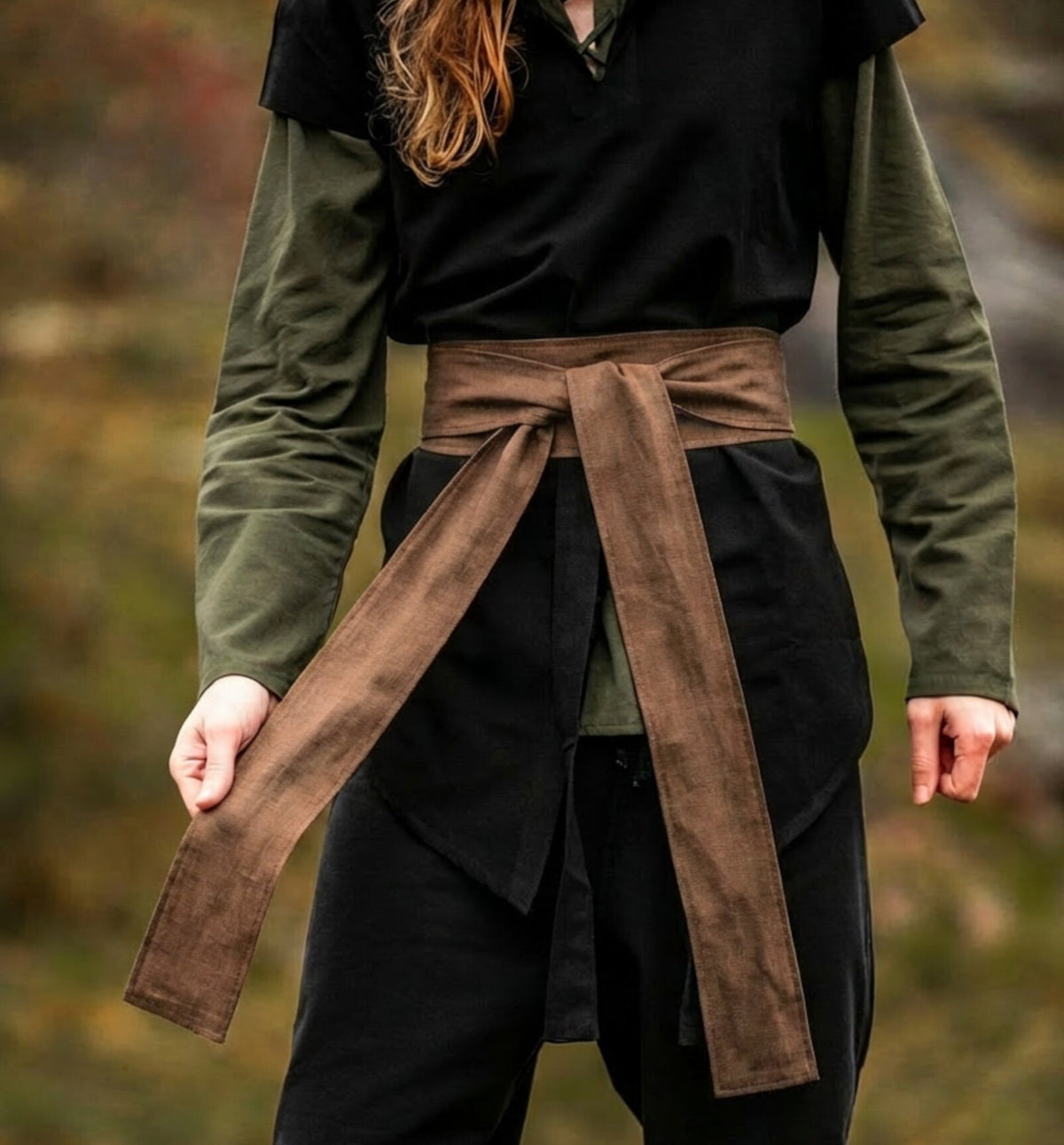 Brown Linen Renaissance Belt | Unisex & Lightweight