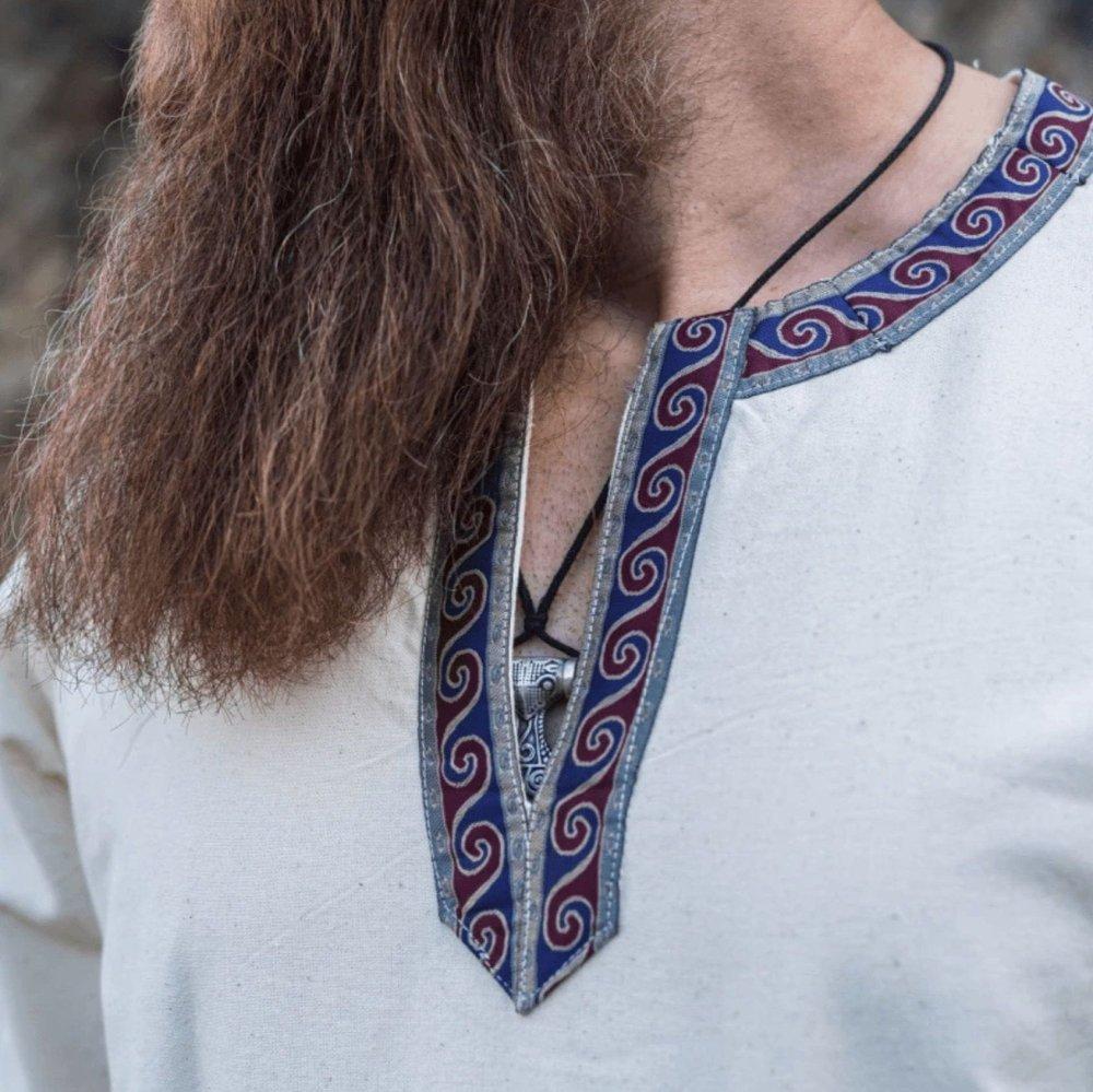natural viking tunic with border