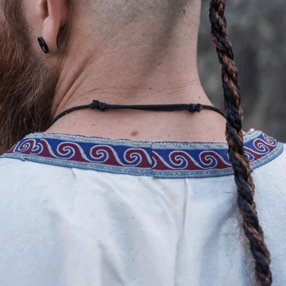 natural viking tunic with embroidery