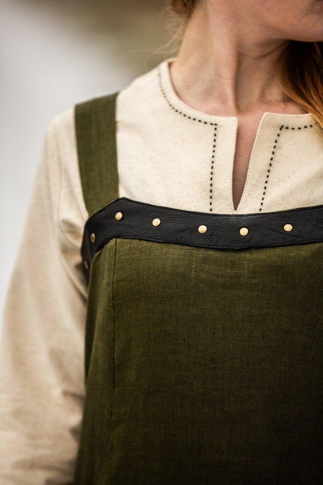 Viking Over Dress in Linen - Green-5-Viking Warrior