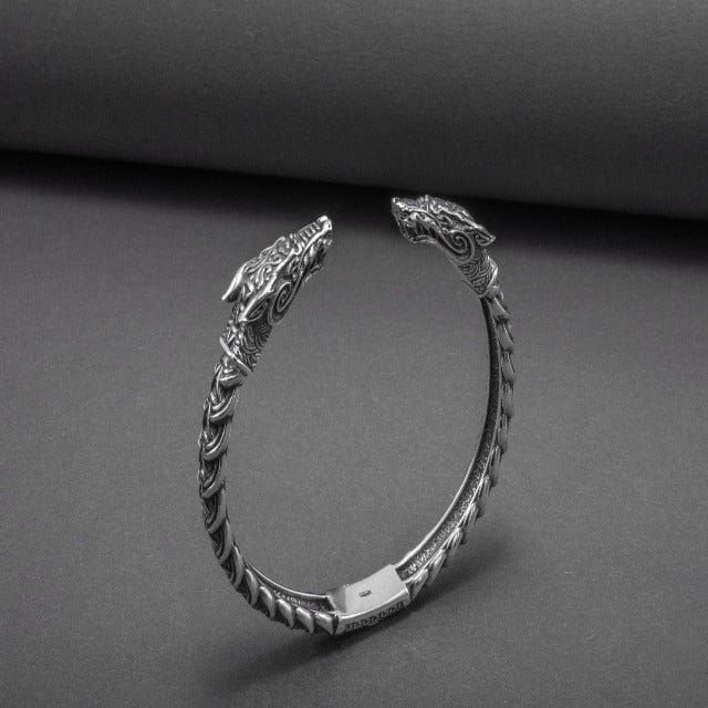 Adjustable Dragon Torc Bracelet | Handmade Renaissance Jewelry-Renaissance Wardrobe