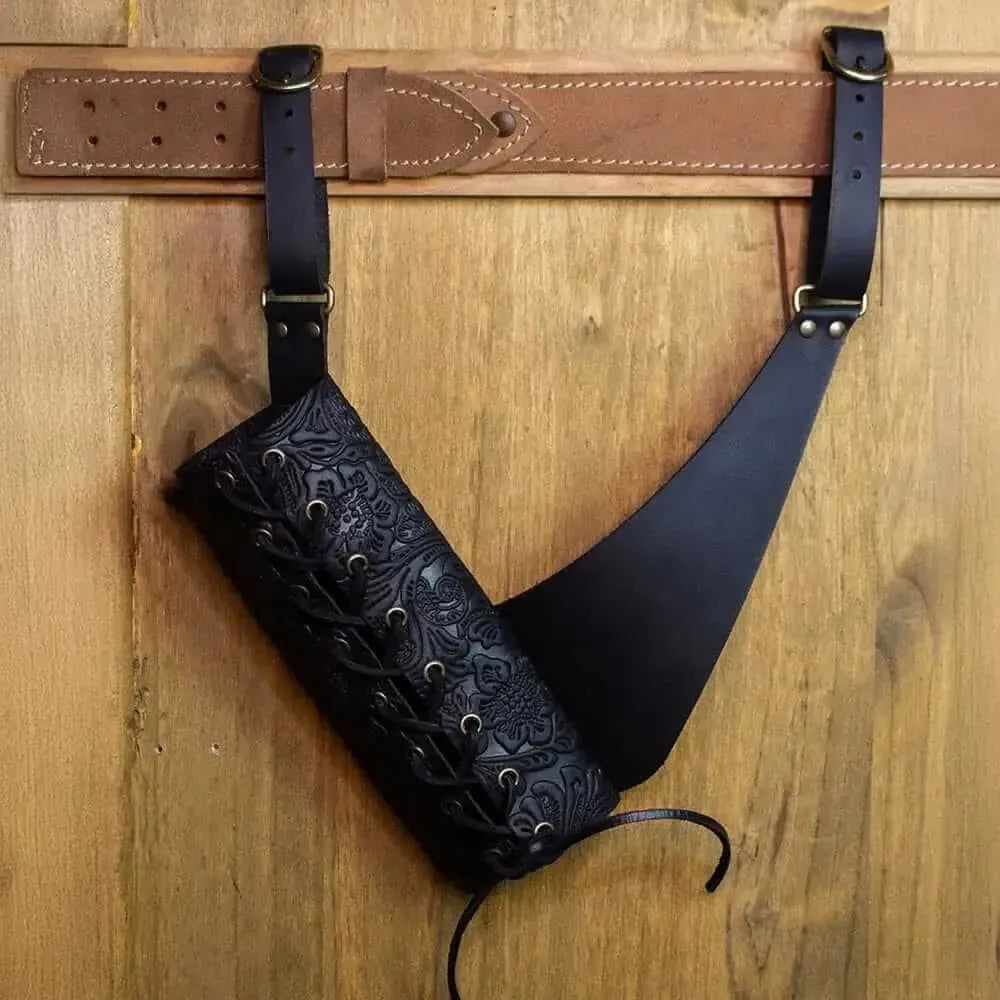 Adjustable Laced Leather Sword Hanger-Renaissance Wardrobe