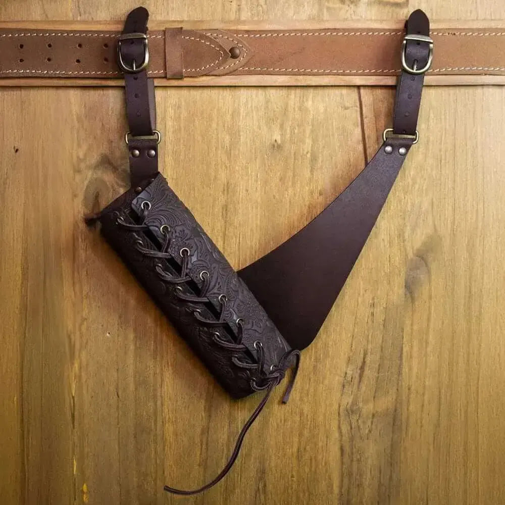 Adjustable Laced Leather Sword Hanger-Renaissance Wardrobe