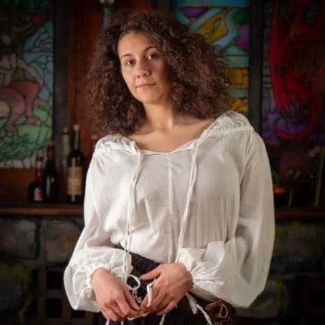 Authentic Ivory Renaissance Chemise | Loose-Fitting | Customized Fit-Renaissance Wardrobe