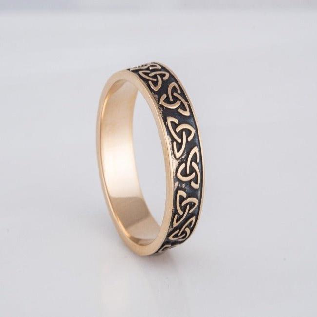 Bronze Triquetra Renaissance Ring | Handmade Symbolic Jewelry-Renaissance Wardrobe