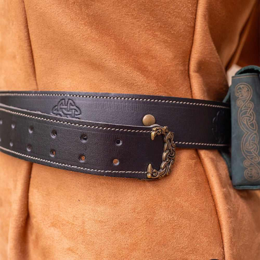 Genuine Leather Double-Prong Belt-Renaissance Wardrobe