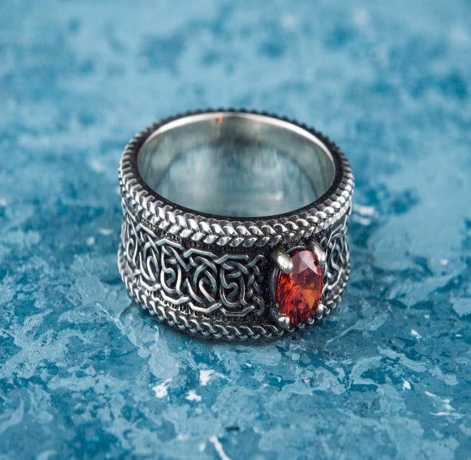 Handcrafted Renaissance Ornament Ring | Sterling Silver-Renaissance Wardrobe