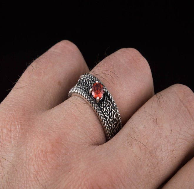 Handcrafted Renaissance Ornament Ring | Sterling Silver-Renaissance Wardrobe