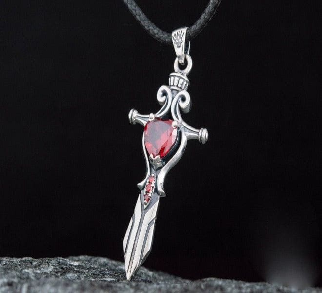 Handcrafted Renaissance Sword Pendant | Sterling Silver-Renaissance Wardrobe