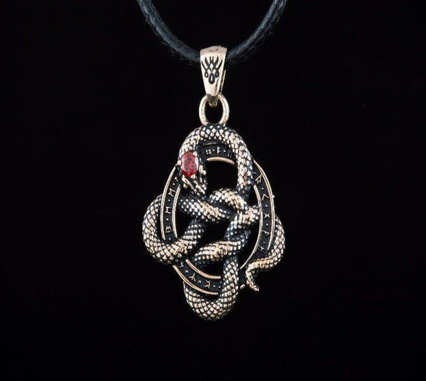 Late Norse Snake with Runes Pendant | Renaissance Jewelry