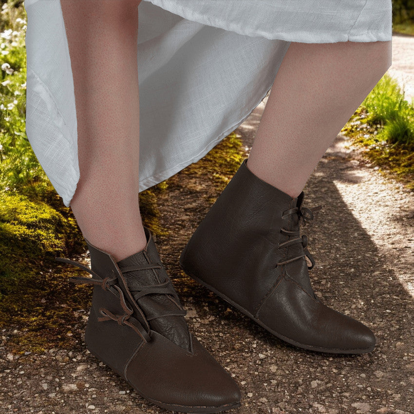 Brown Leather Renaissance Boots | Heinrich Ankle Design