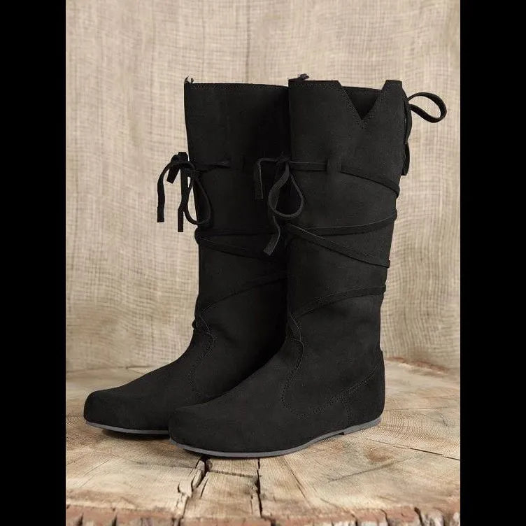 PU Leather Renaissance Boots | Unisex | Flexible Fit-Renaissance Wardrobe