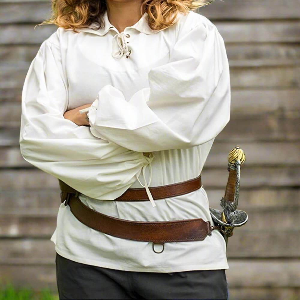 Pirate Sword Belt in Black or Brown Leather-3-Viking Warrior