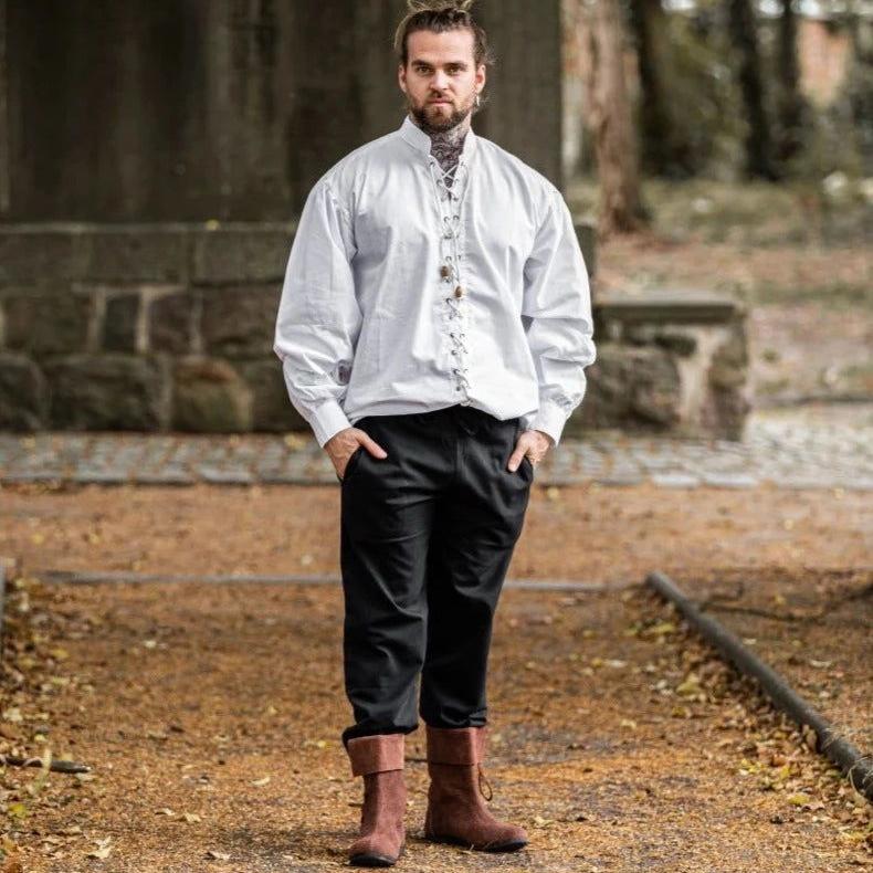 Renaissance Laced Front Shirt | Drawstring Accents-Renaissance Wardrobe