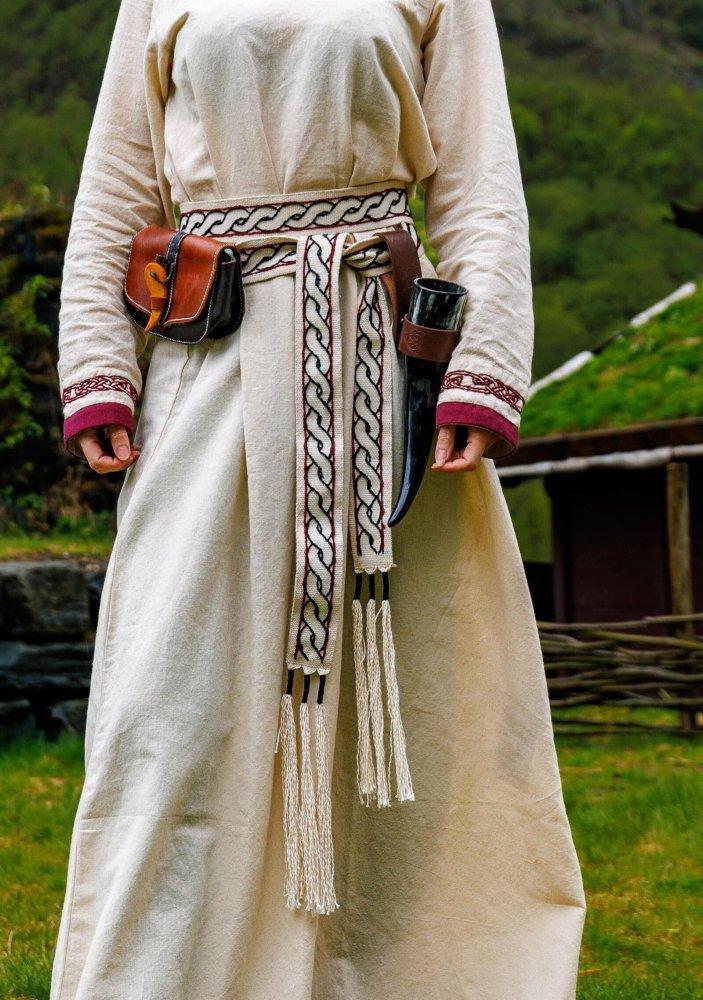 Viking Tie Belt for Ladies Dresses | Woven Design Natural Color-8-Viking Warrior