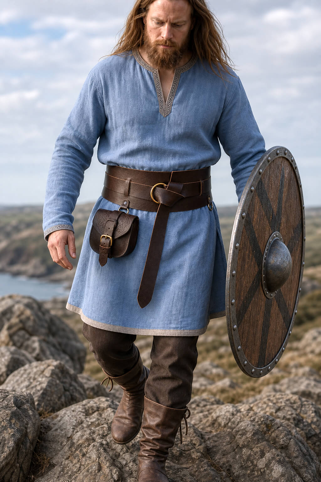 Brown Renaissance Weapons Belt | Detachable 2-in-1 Design