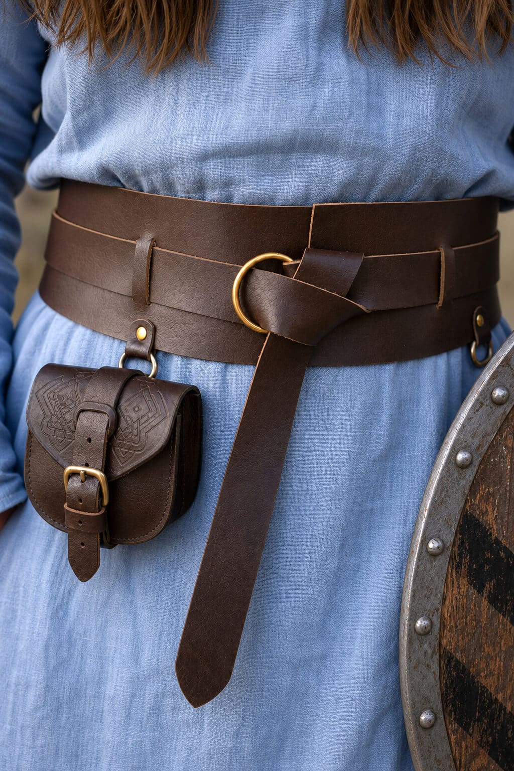 Brown Renaissance Weapons Belt | Detachable 2-in-1 Design