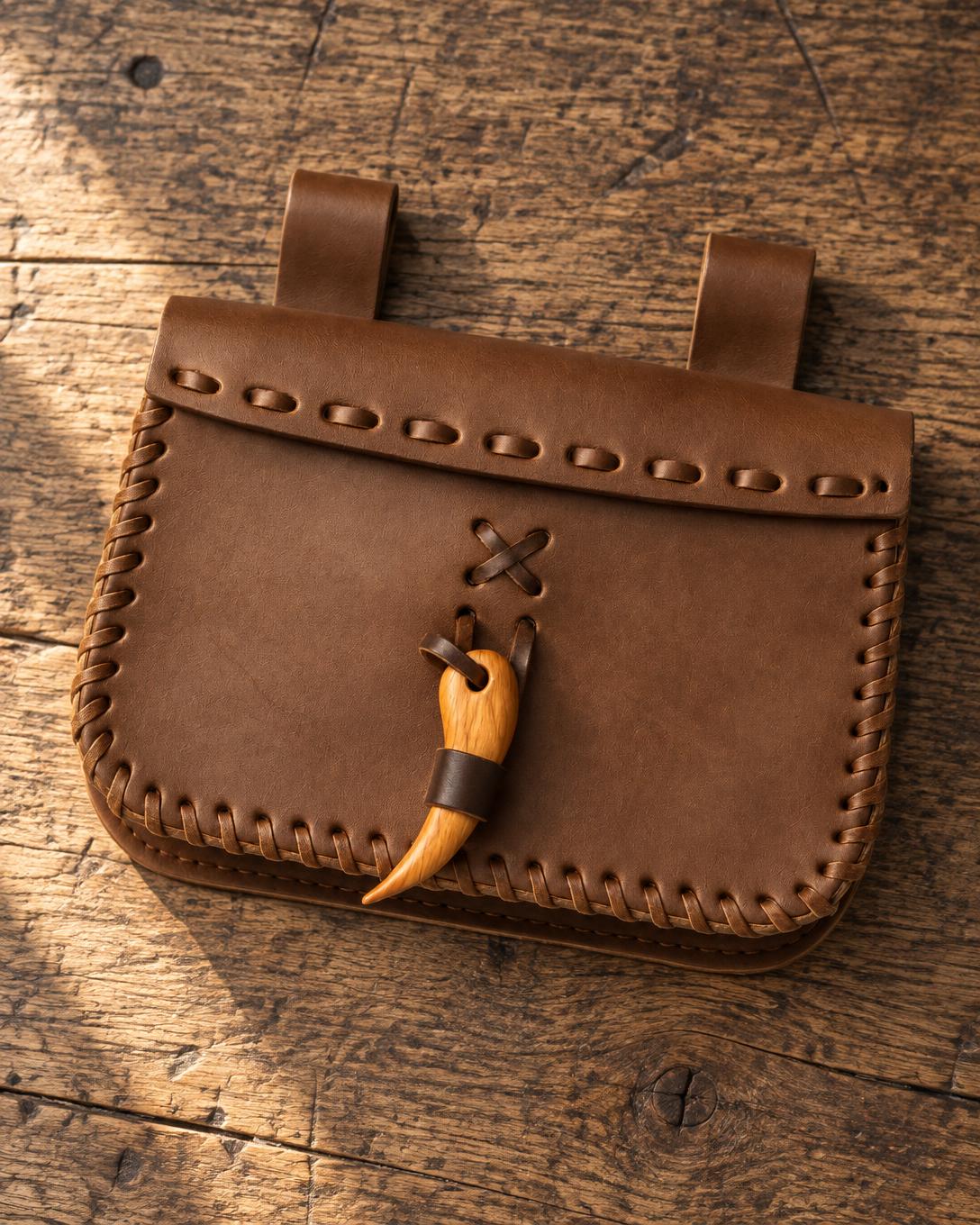 Brown Renaissance Belt Bag | Handmade Leather