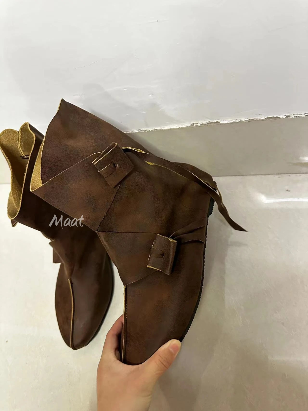 Renaissance Period Ankle Boots | Classic PU Leather Footwear for Historical Enactments