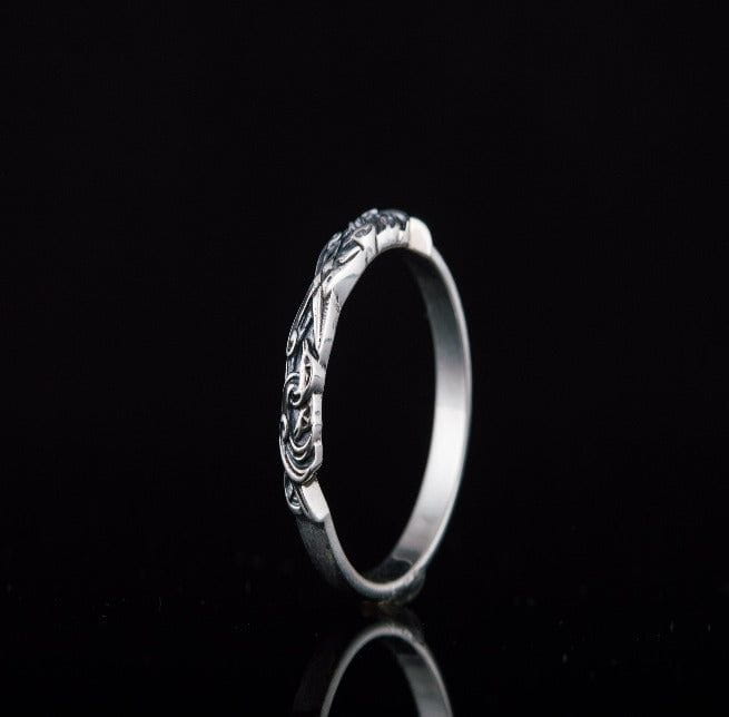 Sterling Silver Renaissance Raven Ring | Customizable Size-Renaissance Wardrobe