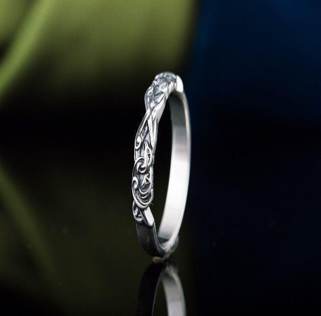 Sterling Silver Renaissance Raven Ring | Customizable Size-Renaissance Wardrobe
