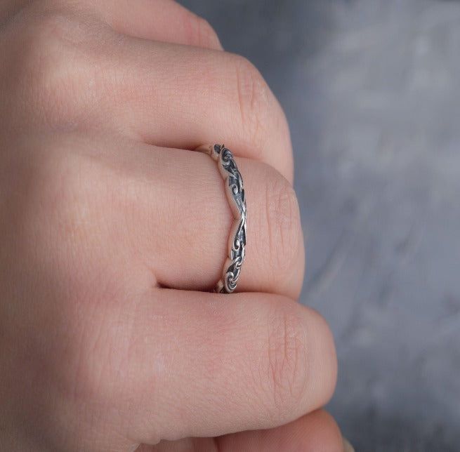 Sterling Silver Renaissance Raven Ring | Customizable Size-Renaissance Wardrobe