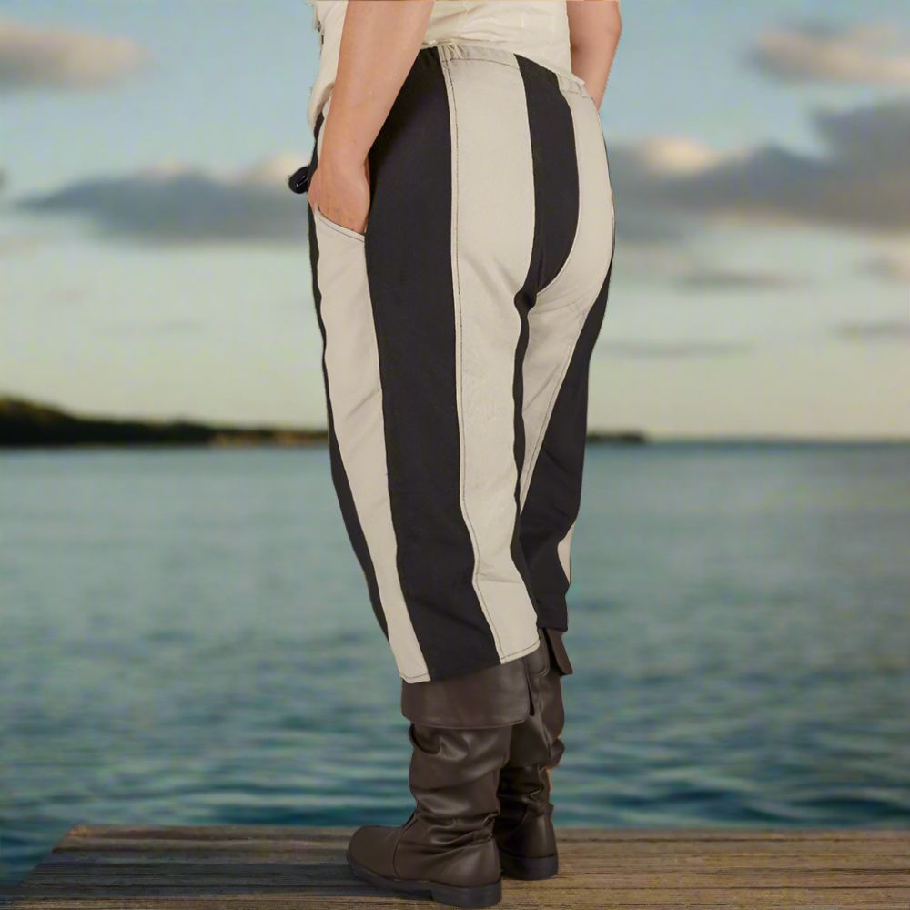 Striped Pirate Pants in Canvas-4-Viking Warrior