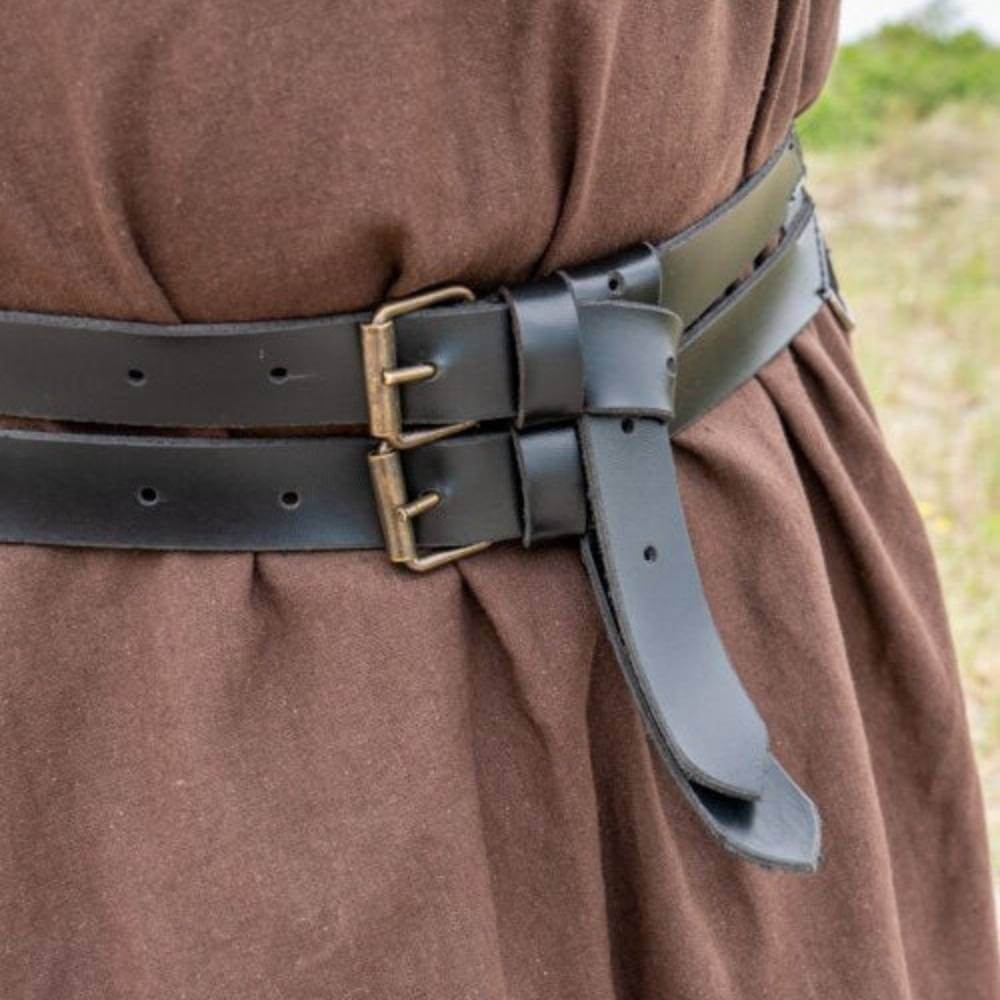 Twin Belt – Weapons Belt in Faux Leather-Renaissance Wardrobe